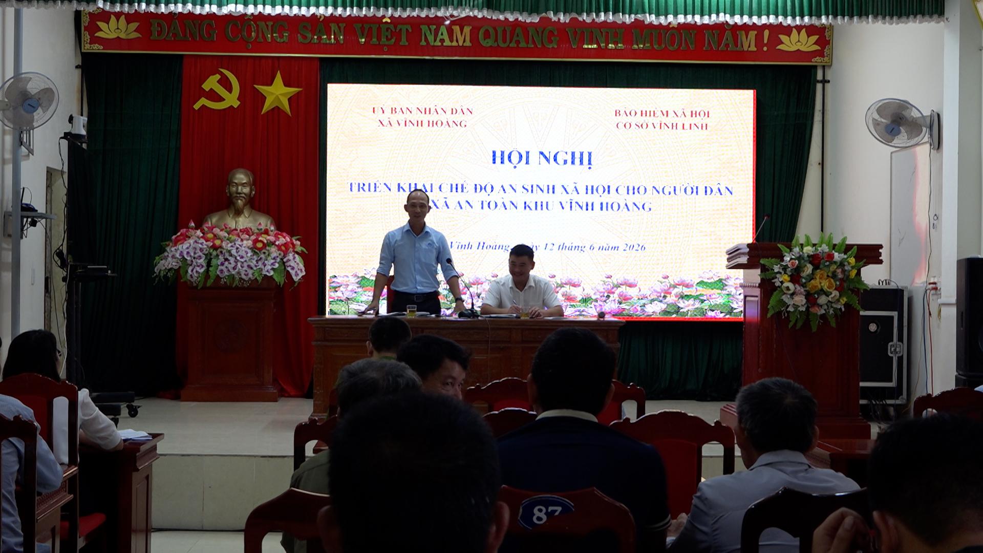 Triển khai chính sách an sinh xã hội cho người dân xã An toàn khu Vĩnh Hoàng