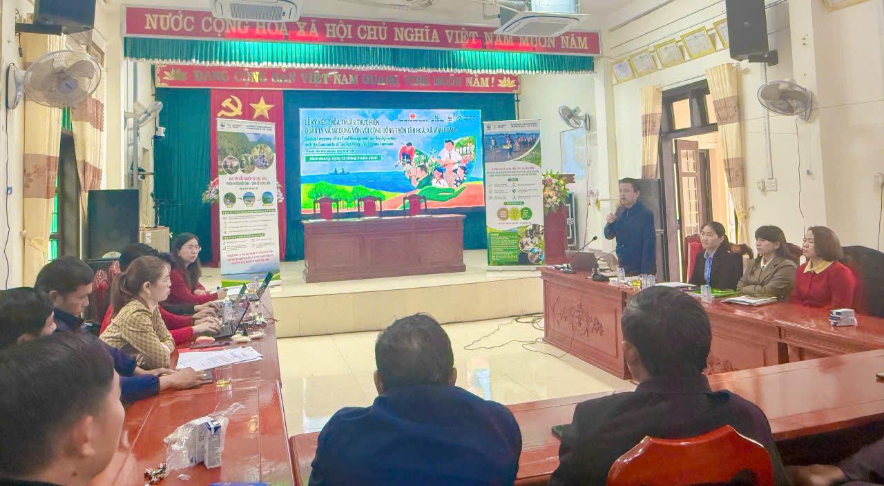 Thôn Tân Hòa tiên phong xây dựng mô hình đồng quản lý bảo vệ nguồn lợi thủy sản tại xã Vĩnh Hoàng